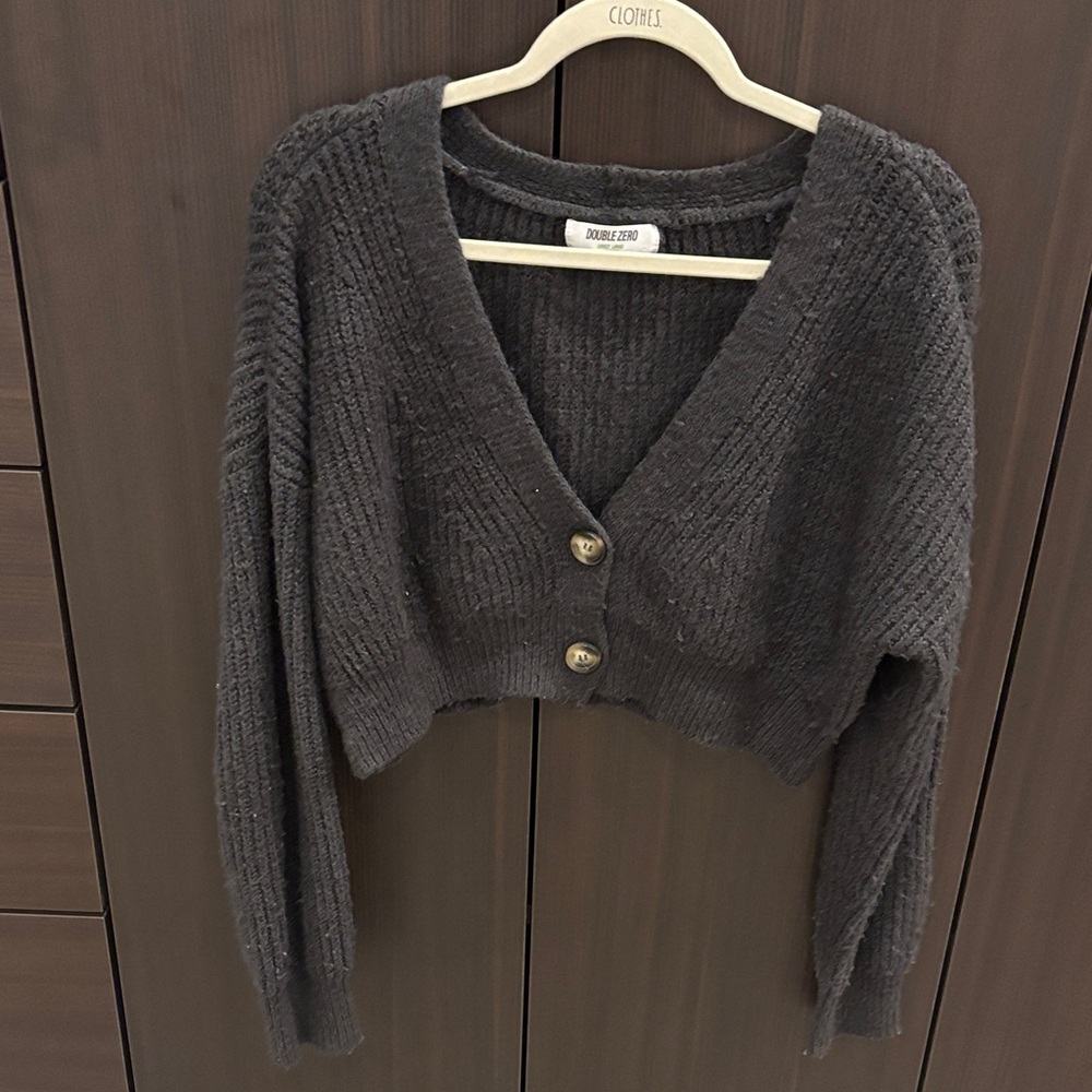 Cozy Gray Button-Up Sweater